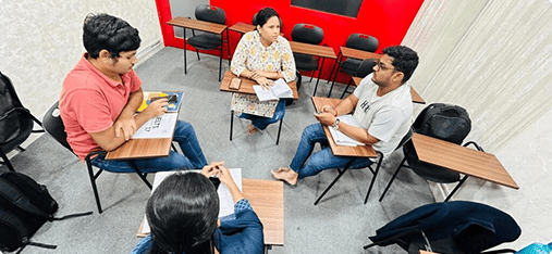 Spoken English classroom session at Brahma English Academy