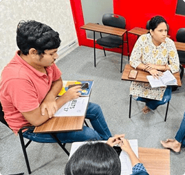 Student presentation during communication skills session