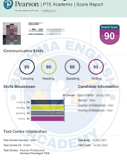 PTE score 90 student result 4