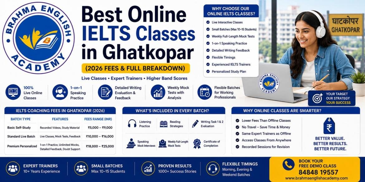 Best Online IELTS Classes in Ghatkopar 2026 Fees