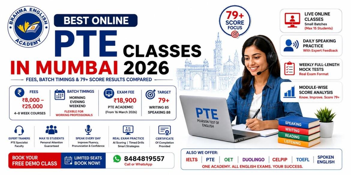 Best Online PTE Classes in Mumbai 2026 Fees and Coaching