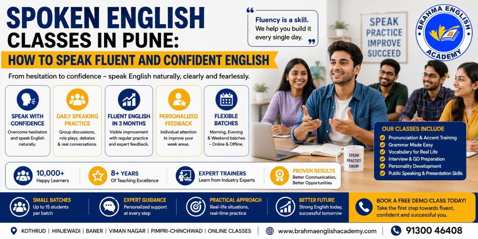 Spoken English Classes in Pune: How to Speak Fluent and Confident English